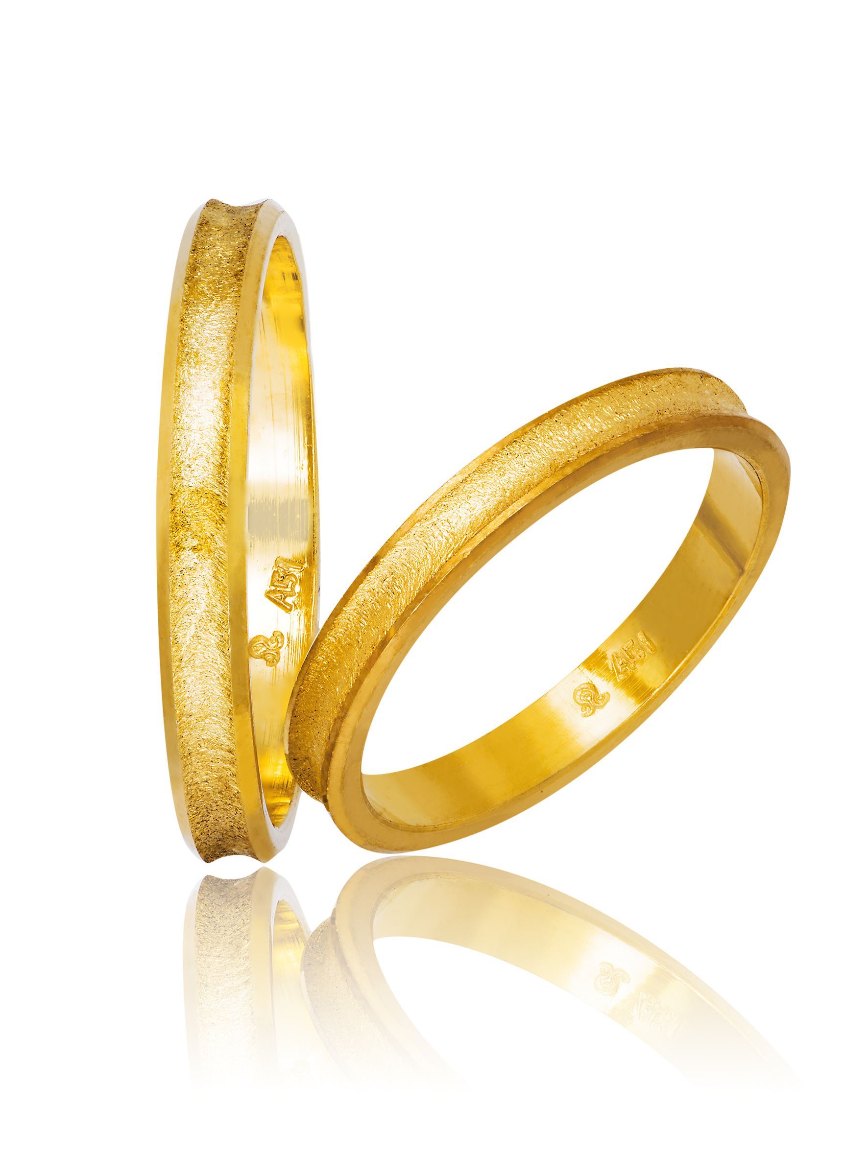 Golden wedding rings (code 752)